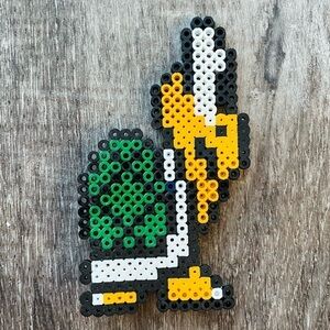 Koopa troopa turtle tortoise Mario party retro magnet perler beads handmade